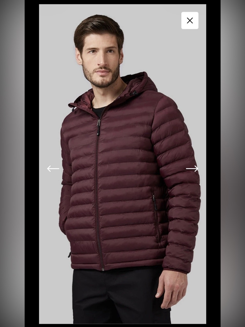 32 Degrees MEN'S LIGHTWEIGHT POLY-FILL PACKABLE JACKET MEDIUM SHIRAZ NWT